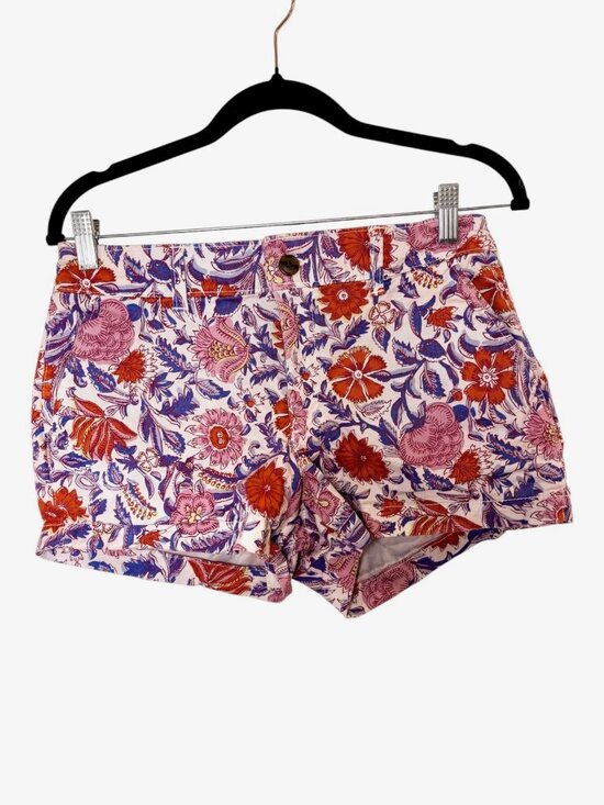GAP Pants - Gap Floral Print 3" Shorts Pink Blue Orange Cotton Stretch Size 2
